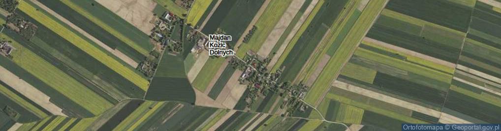 Zdjęcie satelitarne Majdan Kozic Dolnych ul.